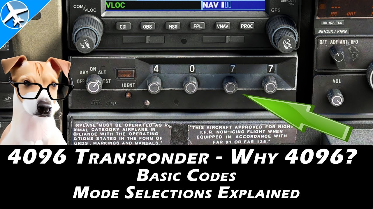 Aircraft Transponders - Basic Functions, Codes, and Why it is Called a 4096 Transponder.