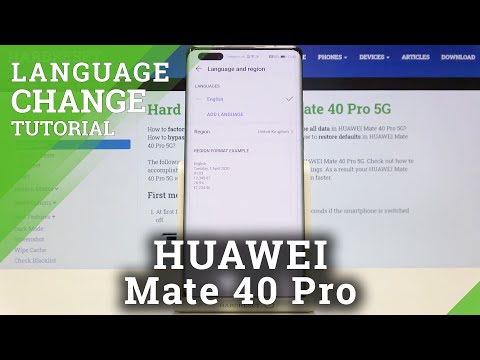How to Change System Language on Huawei Mate 40 Pro - Set Up Default Language