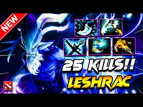 LESHRAC Dota 2 Gameplay | 25 Kills LESHRAC DOTA 2 Gameplay | Leshrac Carry Build Pro Gameplay 7.39