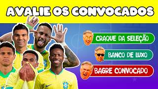 🟩🟨 AVALIE OS JOGADORES CONVOCADOS  | Seleção Brasileira ⚽ #quiz #quizfutebol
