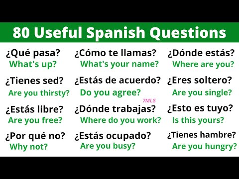 Learn 80 Useful Spanish Questions for Everyday Life in 10 minutes!