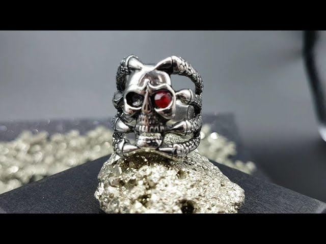 Vídeo relacionado con Kakonia Juego de anillos abiertos góticos de 16 uds para hombres y mujeres, anillos de animales con garra de dragón y serpiente ajustables Punk, anillos de calavera gótica Vintage, Negro Estilo-B