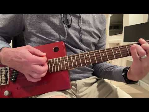 New Orleans 6 String Cigar Box Guitar #2 - Red - Stacked Humbucker - Video image 9