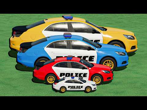 Loading Small to Giant Police Cars ON LOW LOADER - FS 22 Truck Simulation