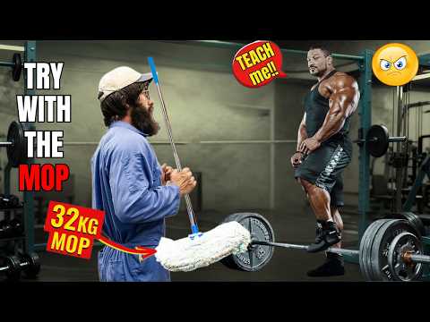 BODYBUILDERS Laughed… Until the Cleaner EMBARRASSED a Muscle Giant 😱💪🧹 | Anatoly Gym Prank