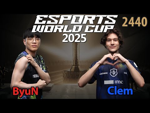 Start of the group stage - 🇰🇷 ByuN (T) vs 🇫🇷 Clem (P) - Esports World Cup 2025 - StarCcraft 2 - 2440