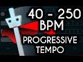 40 - 250 BPM Progressive Tempo