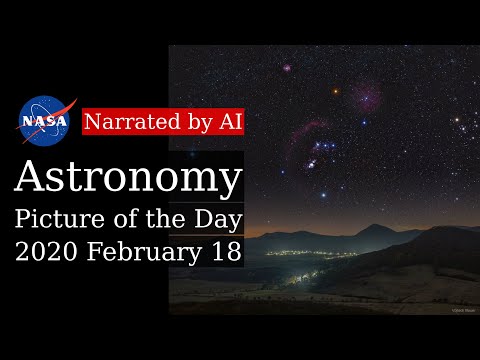 APOD: 2020-02-18 - Orion over the Central Bohemian Highlands (Narrated by Amy)