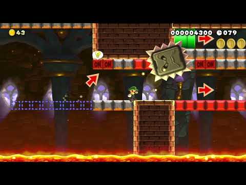 100sec: Switch Crossing 2 by スーパー3だいめ - Super Mario Maker 2 - No Commentary 1by 1bz