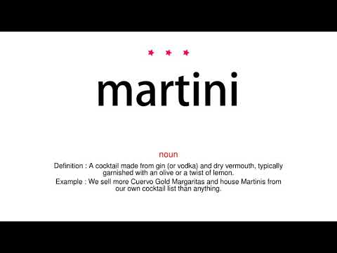 How to pronounce martini - Vocab Today