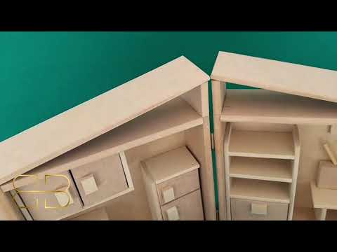 Casa de Boneca mdf vira maleta