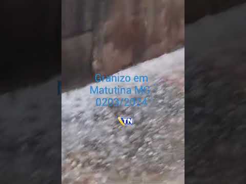 Depois do forte calor chuva com granizo no interior de Minas Gerais 02/03/2024