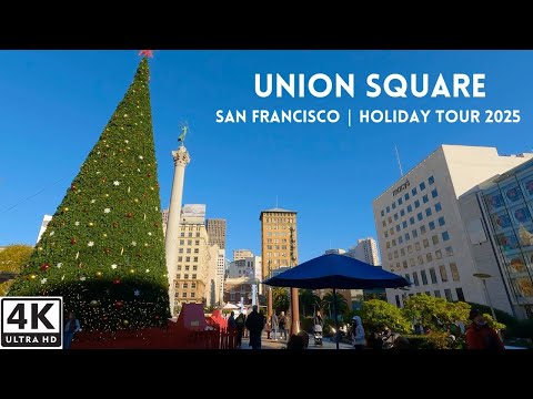 Union Square, San Francisco | Holiday Walking Tour 2025 🎄