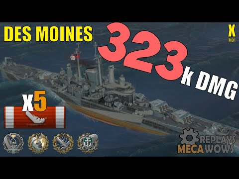 323k Kraken - Des Moines | World of Warships Gameplay