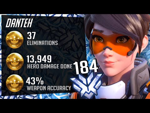 Danteh Top 184 DPS Tracer - 37 elims! [ Overwatch Season 27 Top 500 ]