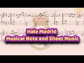 Hala Madrid Sheet Music Piano Cover موسيقى Notes هلا مدريد Music Hala Madrid