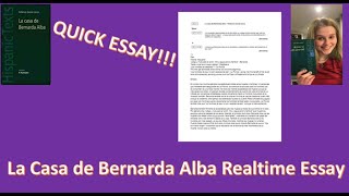 Watch me do a La Casa de Bernarda Alba essay in real-time