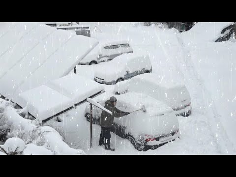 Poland hit by a heavy snowstorm! Traffic in Ostróda is paralyzed.