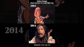 Aerosmith: Guitar Hands show me walk this way 1994vs2014 #aerosmith #walkthisway #nostalgia #music