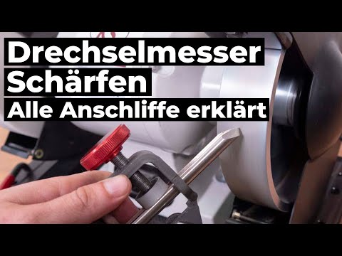 Drechselmesser schärfen mit KS Doppelschleifer - Anleitung mit Schärfeinstellungen und Vorrichtungen