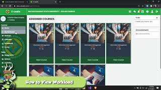 SKSU E-LeaDS: How to view the workload