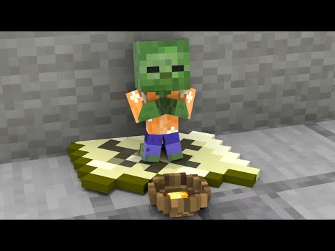 Monster School : Baby Zombie Gangster Become a Beggar - Minecraft Animation