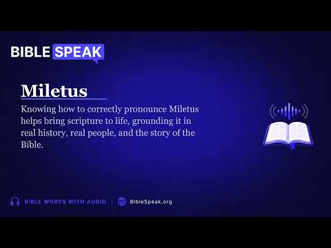 How to Pronounce Miletus video thumbnail