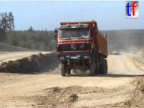 Mercedes-Benz SK Dump Trucks / Kipper in Action, Germany 2007.