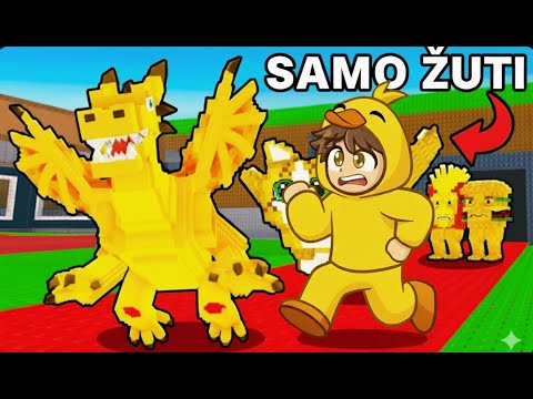 SAMO ŽUTI BRAINROTOVI DO 1T$ U STEAL A BRAINROTU