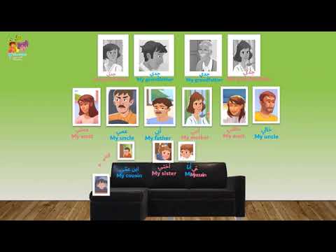 Family Members in Arabic for Kids–  تعلم أفراد العائلة للاطفال- عائلة الديناصورات- عائلة الأرانب