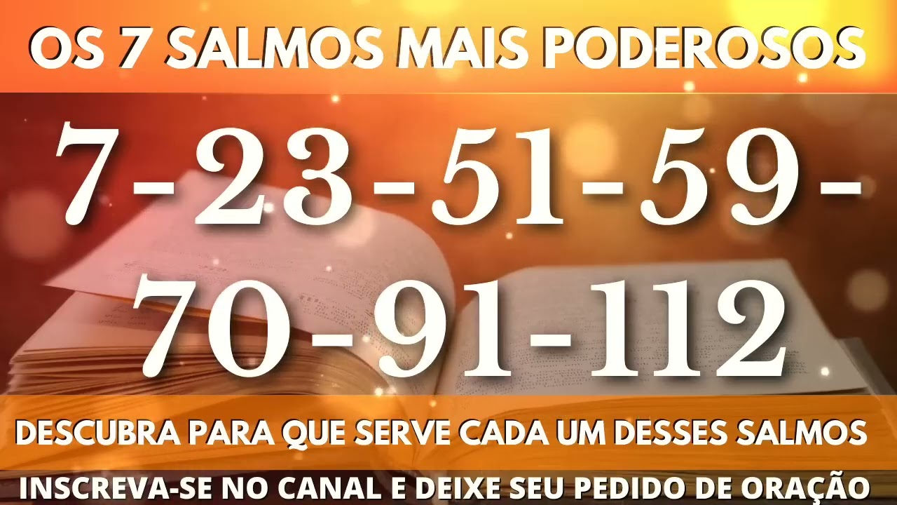 Os 7 Salmos mais Poderosos Para abençoar várias áreas da sua vida. #oracion