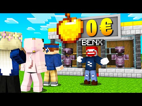 Benx - I'M BUILDING A 0 EURO LUXURY STORE *LIVE* - Minecraft FRIENDS