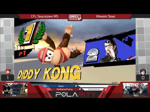 CFL Smackdown 145 WiiU - Dyr (Diddy Kong) vs Riot (Bayonetta) - WInners Semis