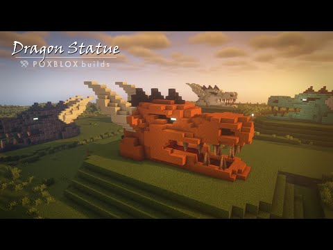 Pox Blox - Dragon Head Tutorial | Minecraft: How to Build a Dragon Statue