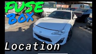 FUSE BOX LOCATION ON A 2012 -2018 TOYOTA SCION FR-S