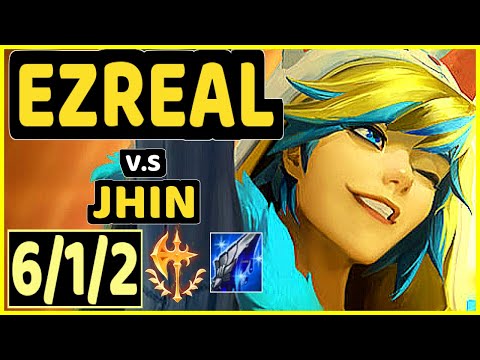 KRAMER (EZREAL) vs JHIN - 6/1/2 KDA BOTTOM ADC GAMEPLAY - KR Ranked GRANDMASTER