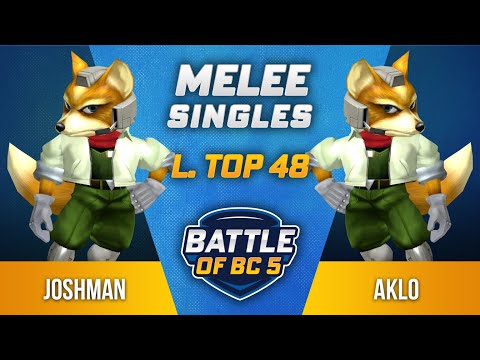 joshman (Fox) vs aklo (Fox) - Melee Singles Losers Top 48 - Battle of BC 5