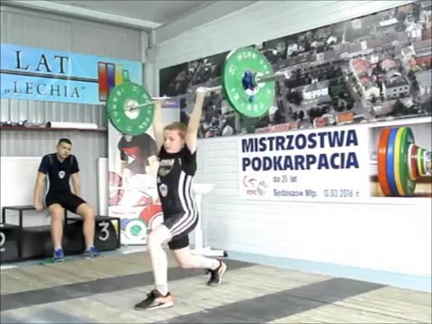 Mistrzostwa podkarpacia do 20 lat w podnoszeniu ciężarów  waga do 56 kg- 2016