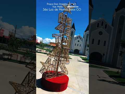 SÃO LUIZ DE MONTES BELOS GOIÁS, PROJETO VISÃO AÉREA - PRAÇA DOM STANISLAU VAN MELIS. PARTE 01/04.