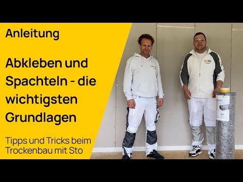 Abkleben und Spachteln - die wichtigsten Grundlagen | Tipps und Tricks beim Trockenbau mit Sto