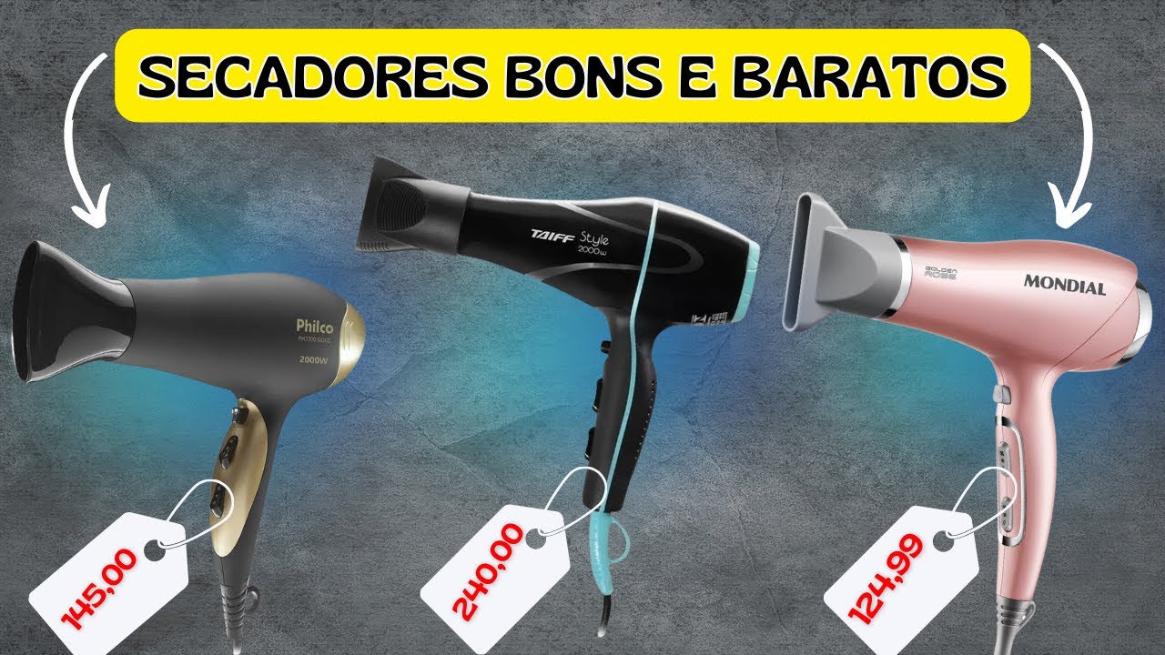 Assistir no YouTube: TOP 3 secadores de cabelo: qual o melhor? Mondial, Philco ou Taiff - Beleza Descomplicada