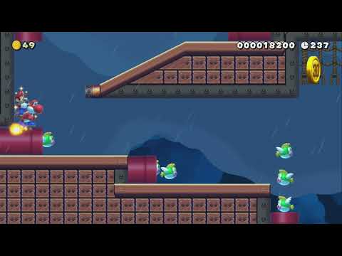 The Night the Fish Took Flight by Farticus ~ First Clear! - Super Mario Maker 2 - No Commentary 1bt