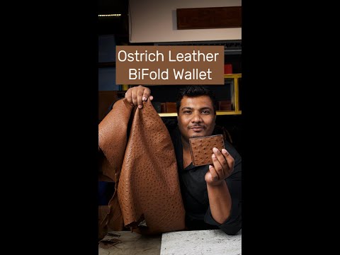 Hand Made Exotic Ostrich leather Bifold wallet - Luxury Craft