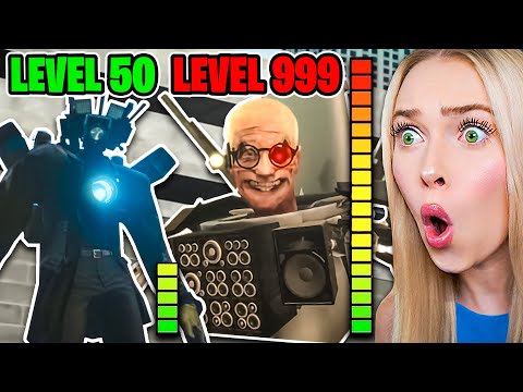 Cameraman vs Skibidi Toilet Size and Power Levels