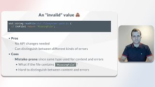 Error reporting in C++ - Invalid values (4/13)