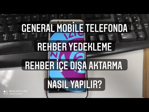 How to backup and import/export contacts on General Mobile Phone? GM 8