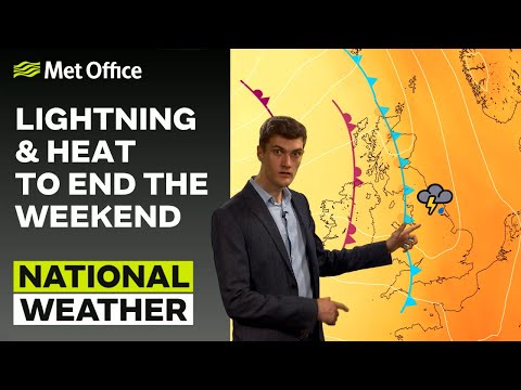 25/06/23 – Hot south, thundery north – Afternoon Weather Forecast UK – Met Office Weather