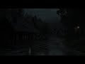 A Small Path Into the Village, Heavy Rain on the Earth at Night | Rolling Thunder in Small Valley