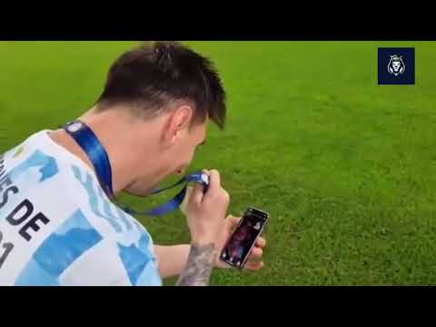 Messi festeja con Antonella por videollamada