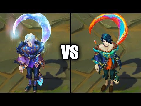 Winterblessed Hwei vs Classic Hwei Skins Comparison (League of Legends)